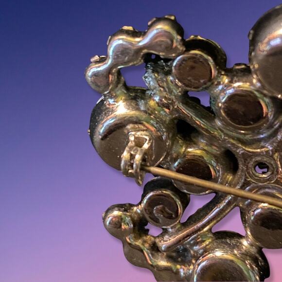 JULIANA, D & E, DELIZZA & ELSTER RHINESTONE BROOCH - Picture 3 of 5